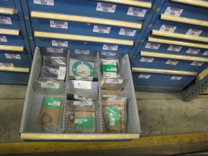 LISTA HEAVY DUTY 10-DRAWER PARTS CABINET W/ CONTENTS (W-50) LOADING & HANDLING FEE $25-